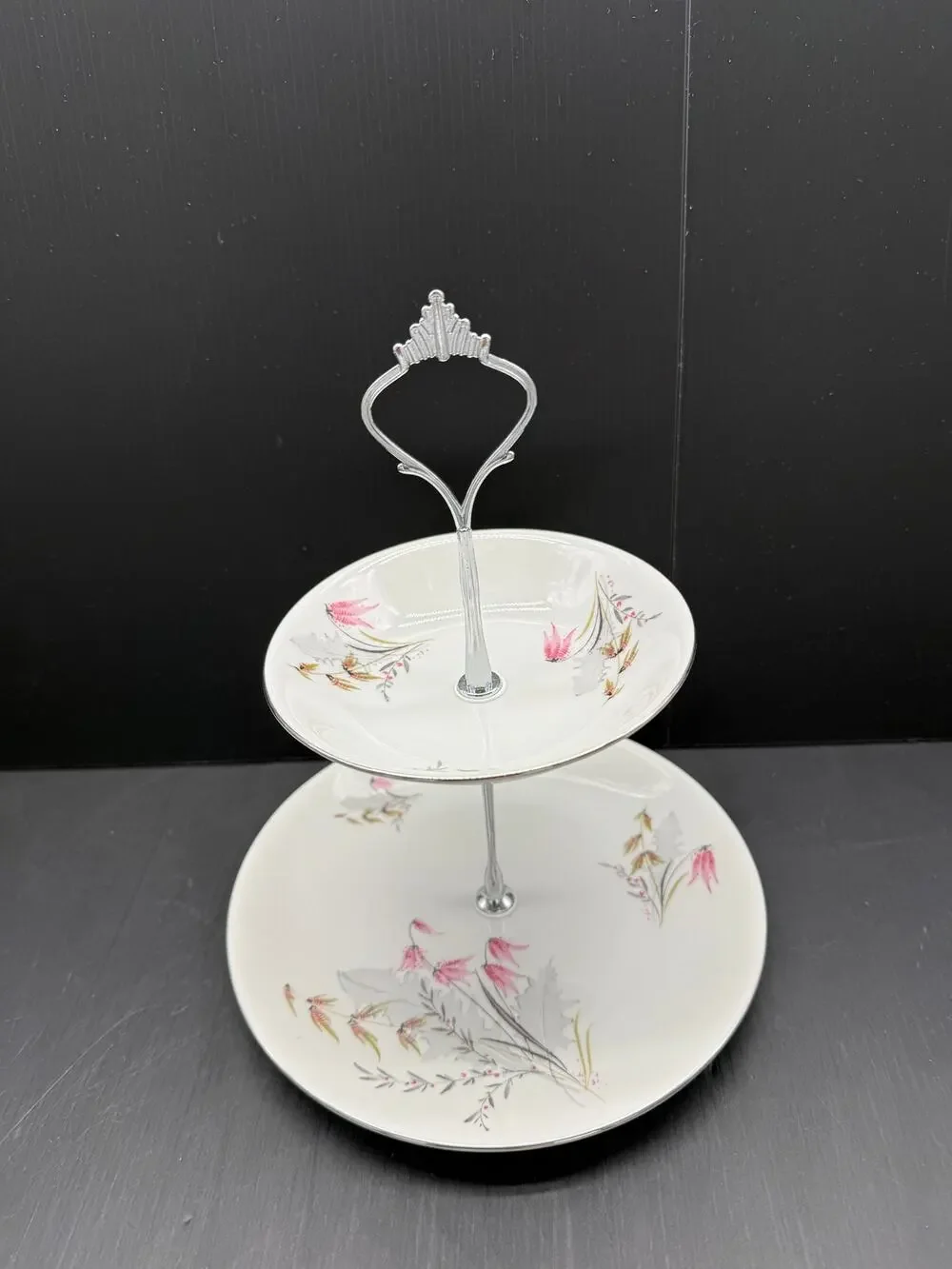 Handmade Vintage Trinket Dish with Vintage Dessert Plate and Bowl